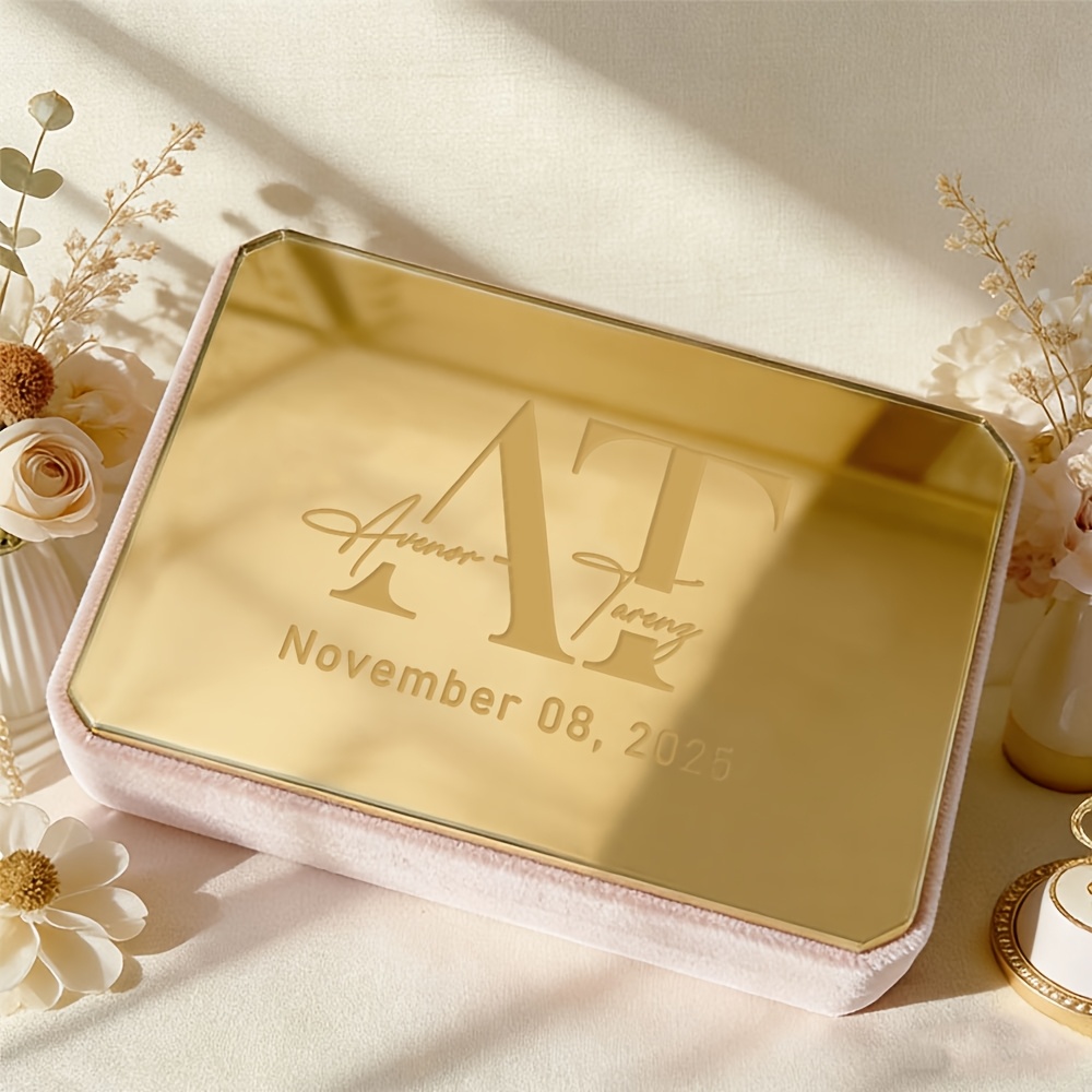 Laser Engraved Personalized Necklace Box with Custom Name
